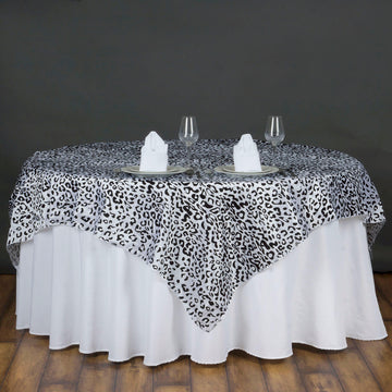 Elevate Your Event Decor with our Leopard Print Table Overlay