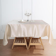 Square Table Overlay Beige Seamless Satin 72 Inch x 72 Inch