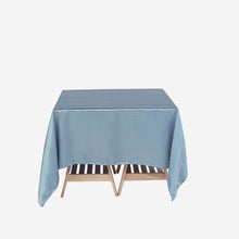 72 Inch x 72 Inch Dusty Blue Square Seamless Satin Tablecloth Overlay