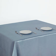 Dusty Blue Square 72 Inch x 72 Inch Seamless Satin Tablecloth Overlay 