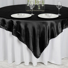 Seamless Satin Black Square Tablecloth Overlay 72 Inch x 72 Inch#whtbkgd