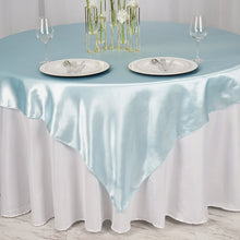 Seamless Satin Light Blue Square Tablecloth Overlay 72 Inch x 72 Inch#whtbkgd