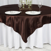 Seamless Satin Chocolate Square Tablecloth Overlay 72 Inch x 72 Inch#whtbkgd