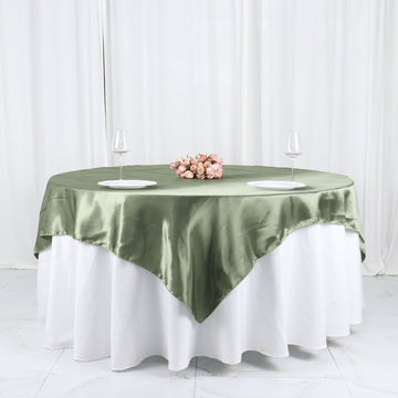 Elevate Your Event Decor with the Dusty Sage Green Table Overlay