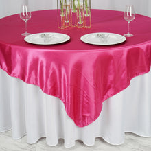 Seamless Satin Fuchsia Square Tablecloth Overlay 72 Inch x 72 Inch#whtbkgd