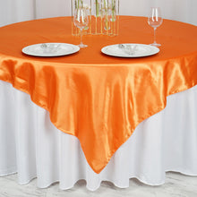 Seamless Satin Orange Square Tablecloth Overlay 72 Inch x 72 Inch#whtbkgd