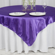 Seamless Satin Purple Square Tablecloth Overlay 72 Inch x 72 Inch#whtbkgd