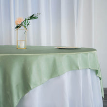 72 Inch x 72 Inch Sage Green Satin Seamless Square Table Overlay