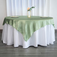 Seamless Table Overlay 72 Inch x 72 Inch In Sage Green Satin Square