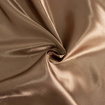 Brown satin fabric texture with a smooth, shiny finish.