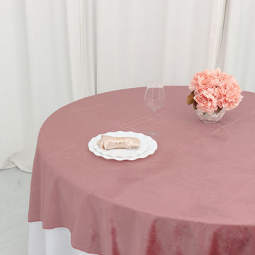 Unleash the Beauty of Dusty Rose with the Premium Velvet Tablecloth