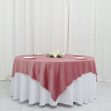 Elevate Your Table Decor with the Dusty Rose Velvet Table Overlay