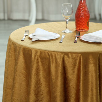 Transform Your Table Decor with the Gold Premium Soft Velvet Tablecloth