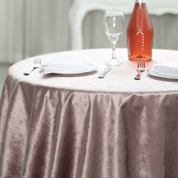 Transform Your Tablescapes with the Mauve Premium Soft Velvet Tablecloth