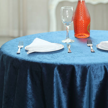 Unleash the Beauty of Navy Blue with our Premium Soft Velvet Tablecloth