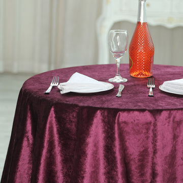 Transform Your Tablescapes with the Eggplant Premium Soft Velvet Table Overlay