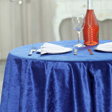 Transform Your Tablescapes with the Royal Blue Velvet Table Overlay