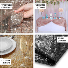 Champagne Premium Sequin Square 90 Inch x 90 Inch Sparkly Table Overlay