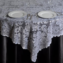 White Lace Square Table Overlay 90 Inch x 90 Inch#whtbkgd