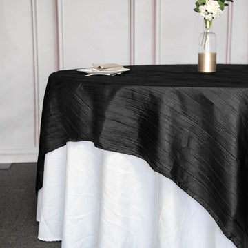 Create Unforgettable Events with Black Accordion Crinkle Taffeta