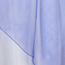Royal Blue Sheer Organza Square Table Overlay 90 Inch x 90 Inch