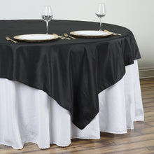 90 Inch Black Square Seamless Polyester Table Overlay