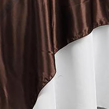 90 Inch x 90 Inch Square Chocolate Seamless Satin Tablecloth Overlay#whtbkgd
