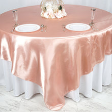 Seamless Satin Dusty Rose Square Tablecloth Overlay 90 Inch x 90 Inch