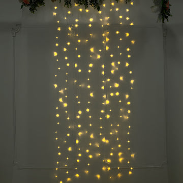Create a Magical Atmosphere with Warm White LED Icicle Curtain Fairy String Lights