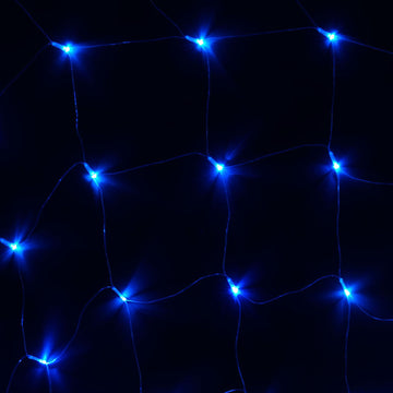 Add a Touch of Glam with Bright Blue 600 LED Fish Net Lights