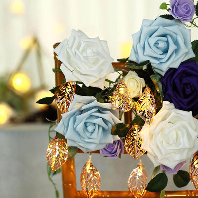 Artificial flowers with decorative lights, perfect for home decor.