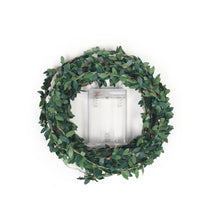 10 Feet Battery Operated Green Leaf 30 LED White Fairy String Light Garland