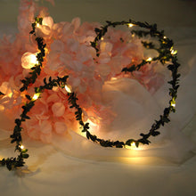 10 Feet Green Leaf White Battery Operated 30 LED Fairy String Light Garland