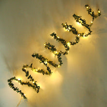 Green Leaf White 30 LED Battery Operated String Fairy Light Garland 10 Feet
