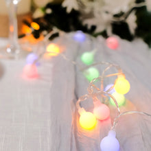 16 Feet String Lights Colorful Frosted Remote Battery Operated 50 LED Bulb#whtbkgd