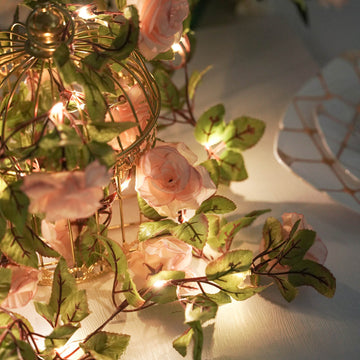 Elevate Your Event Decor with Blush Rose Flower Garland