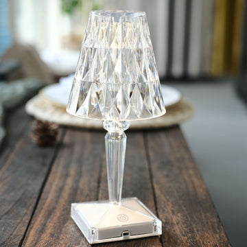 Warm White Crystal Diamond Acrylic LED Desk Lamp
