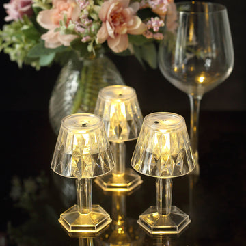 Illuminate Your Space with Warm White Clear Crystal Elegance