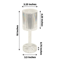LED Acrylic Crystal Cylinder Color Changing Cordless Table Lamp, Rechargeable RGB Touch Control