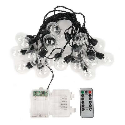 String lights with remote control and battery case