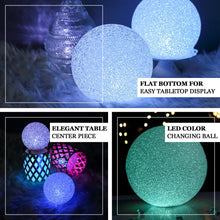 4 Pack - 3" Color Changing Portable LED Centerpiece Ball Lights - Battery Operated LED Orbs