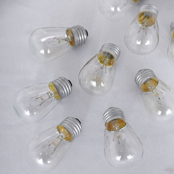 Warm White Incandescent S14 Outdoor String Light Bulbs