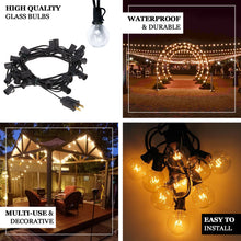 Waterproof Connectable String Lights 25 Feet With 28 White G40 Bulbs