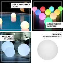 20 Inch Cordless Floating Pool Globe Light With Remote 16 RGB