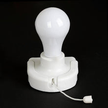 Cordless Home Wall Pull String Battery Operated Light In White