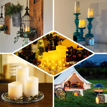 4 Inch 6 Inch 8 Inch Ivory LED Remote Operated Battery Powered Flameless Pillar Candles Set of 3 