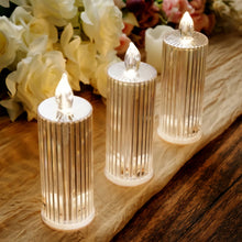 6 Inch Warm White Clear LED Diamond Battery Operated Lamps in Pack of 3
