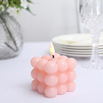 Create a Magical Atmosphere with Battery Operated Blush Cube Candles