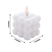 Warm White LED Candles 2 Pack 2 Inch Size White Wax