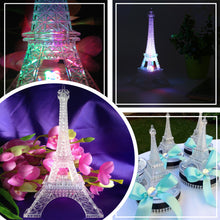 10" | LED Light Up Eiffel Tower Centerpiece | Color Changing Eiffel Tower Night Light